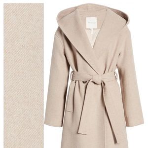NWOT beige wrap coat